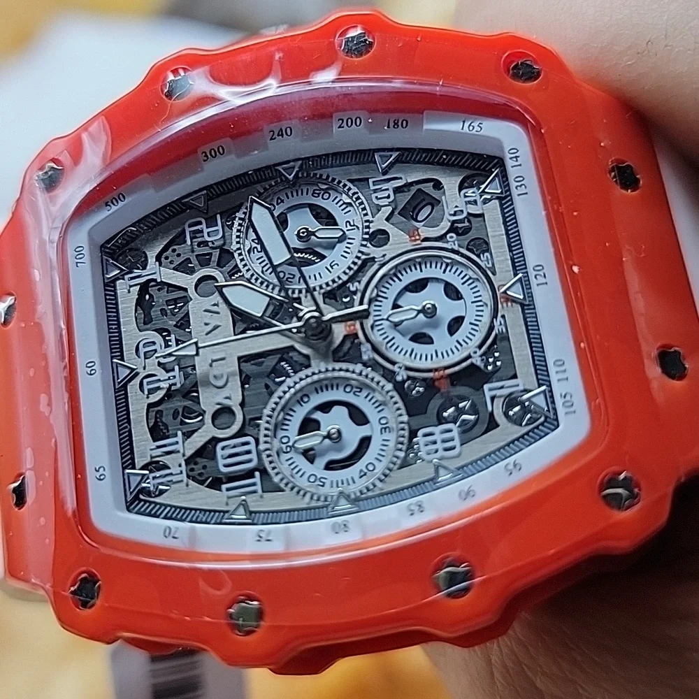 Activa Essentials ACW2305-022 Men's Watch Skeleton 44.3mm Red White Chronograph